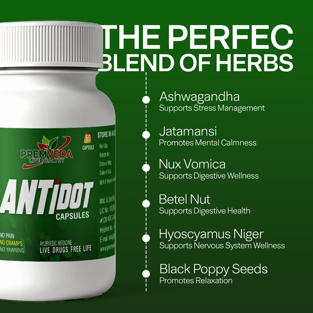 AntiDot Capsules – Ayurvedic Path to a Drug-Free Life